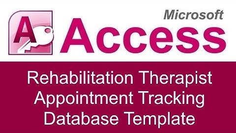 Microsoft Access Rehabilitation Therapist Appointment Tracking Database Template