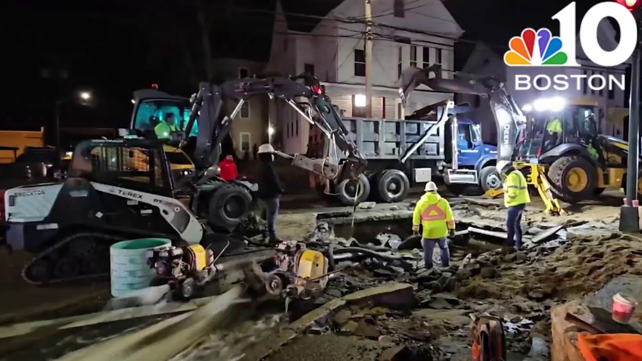 Brockton water main break disrupts service to hundreds of customers