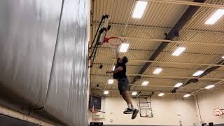 6’0 265lb D-Tackle Touches Rim On 10ft Basketball Hoop