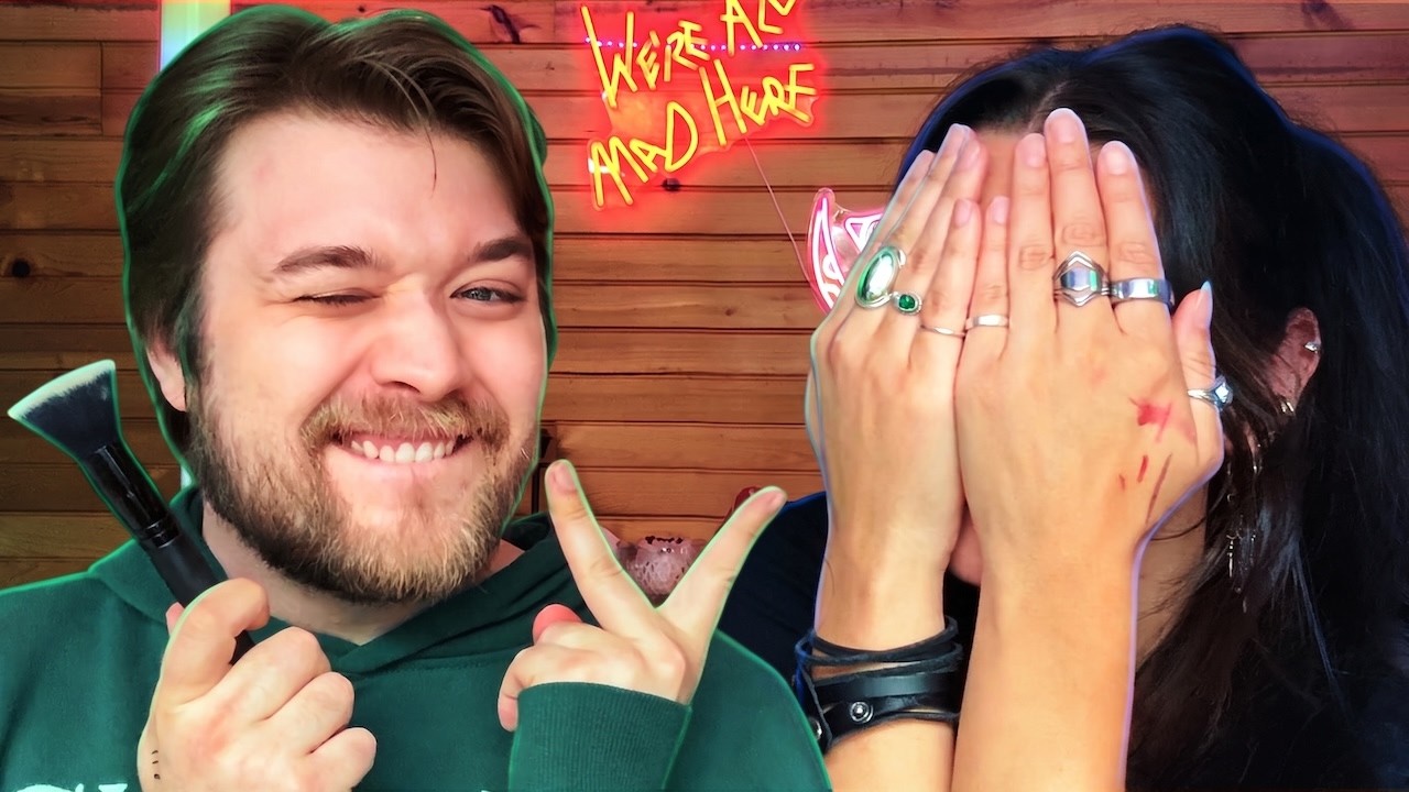 He Has NEVER Done Makeup BEFORE! So He Did MINE.... - Challenge - Nobo