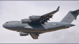 RAF Boeing C-17A Globemaster III Flypast - Royal International Air Tattoo (RIAT) 2025