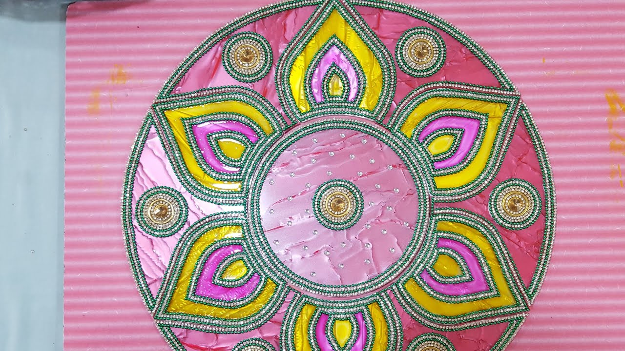 132. Rangoli With Glass Colour - YouTube