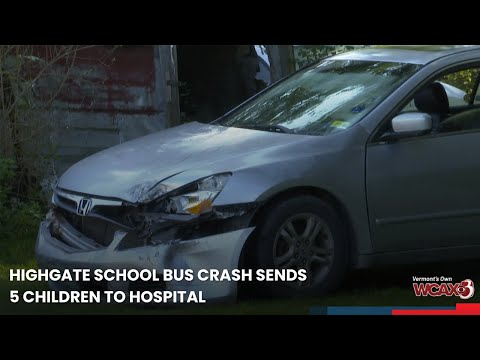 Highgate school bus crash sends 5 children to hospital