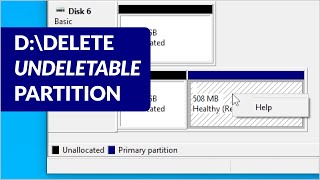 how to delete undeletable recovery partition on disk drive in windows