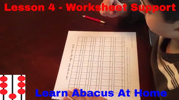Lesson 4 - Abacus Mental Math Worksheet Help