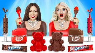 Tantangan Cokelat Kaya vs Makanan Asli Bangkrut! Perang Makanan Terbaik dengan Manisan oleh RATATA BRILLIANT
