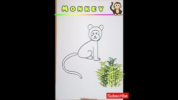 #shorts #viral #shortvideo Monkey drawing |Monkey funny music