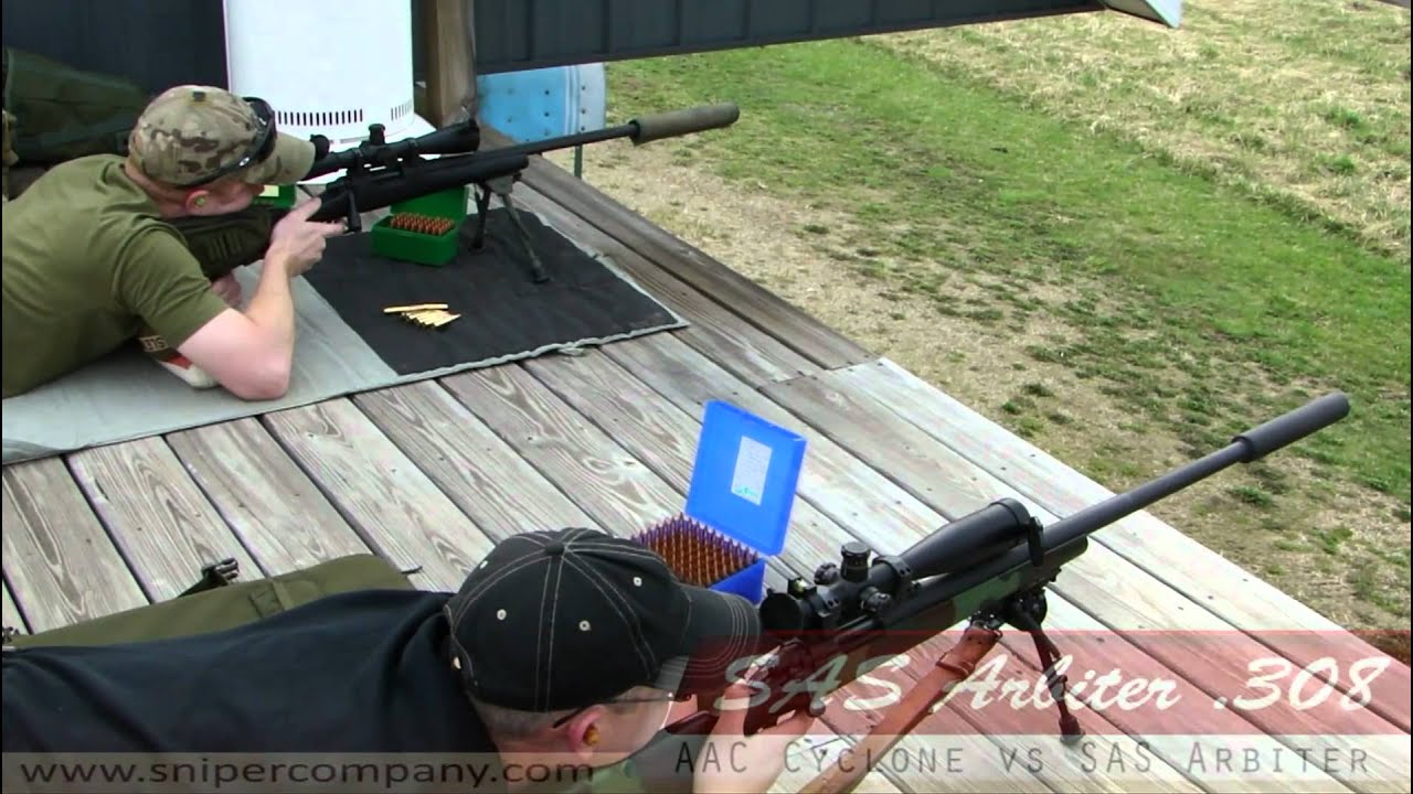 SAS Arbiter .308 Titanium Suppressor Demo & AAC Cyclone Comparision