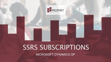 :: SSRS Subscriptions and Email - Microsoft Dynamics GP