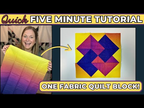 Sew a ONE FABRIC Quilt Block