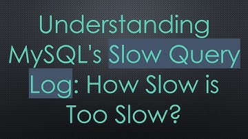 Understanding MySQL