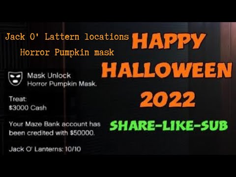 GTA V Jack O' Lantern 10 Locations for Horror Pumpkin Mask | Halloween ...