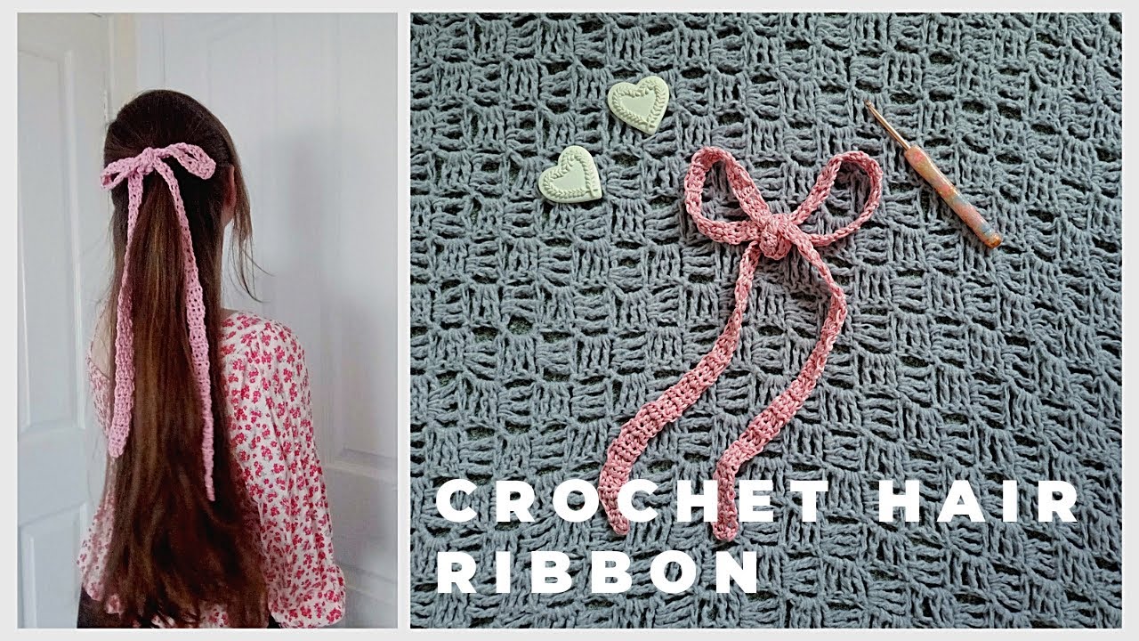 Crochet Vintage Hair Ribbon For Beginners