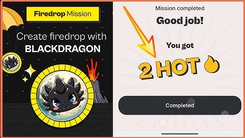 Create Firedrop with BLACKDRAGON | Hot Wallet New Mission | Hotcoin New mission | EarningEye