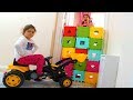 Öykü Color Brick Block Wall Toys  and work trolley toys - Fun Kids Video