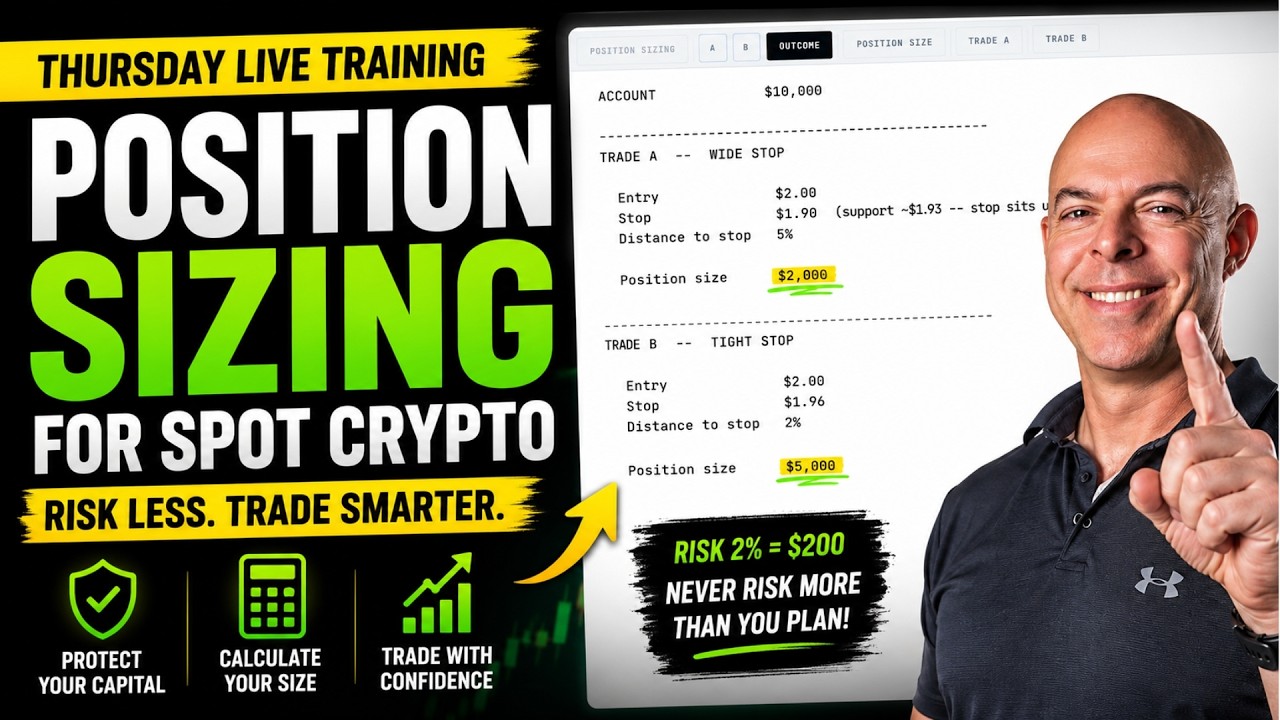 The Position Sizing Formula Every Spot Crypto Trader Needs (Crypto School Live Training)