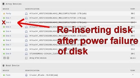 Reinsert UnRaid disk after disk power failure