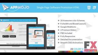 Preview App Mojo - Single Page Software Promotion HTML screenshot 4