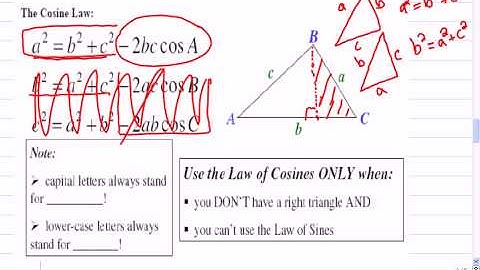 Mr Joyce Math 11 - Sine and Cosine Law II
