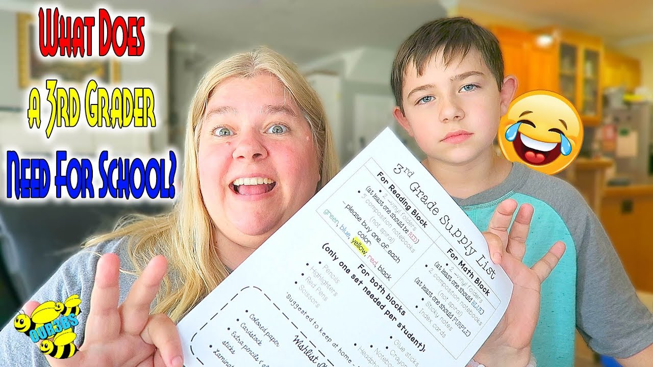 BACK TO SCHOOL 3RD GRADE LIST, WHAT DOES A 3RD GRADER NEED FOR SCHOOL