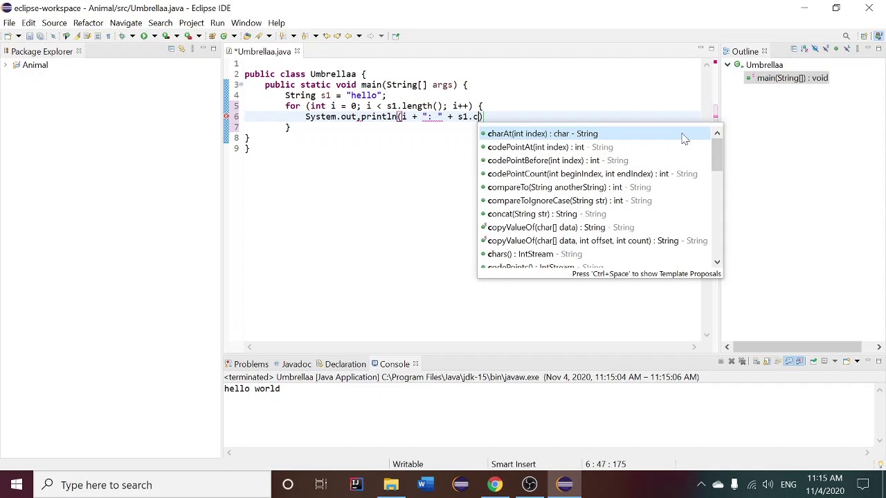 Java tutorial 9 - string.length, string.char - YouTube