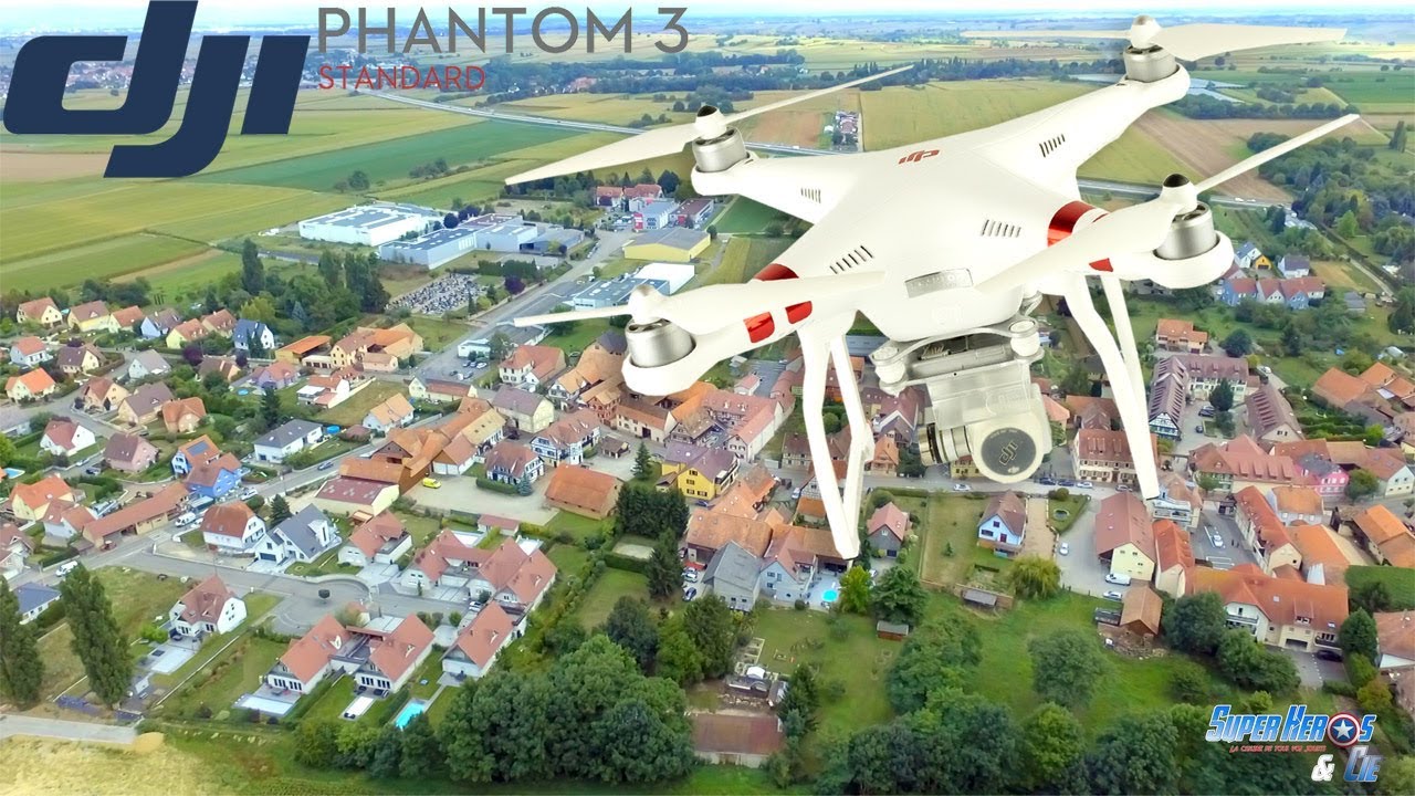 Essai en Vol du Drone DJI Phantom 3 Standard  Super Hros et Compagnie Unboxing Review Gearbest