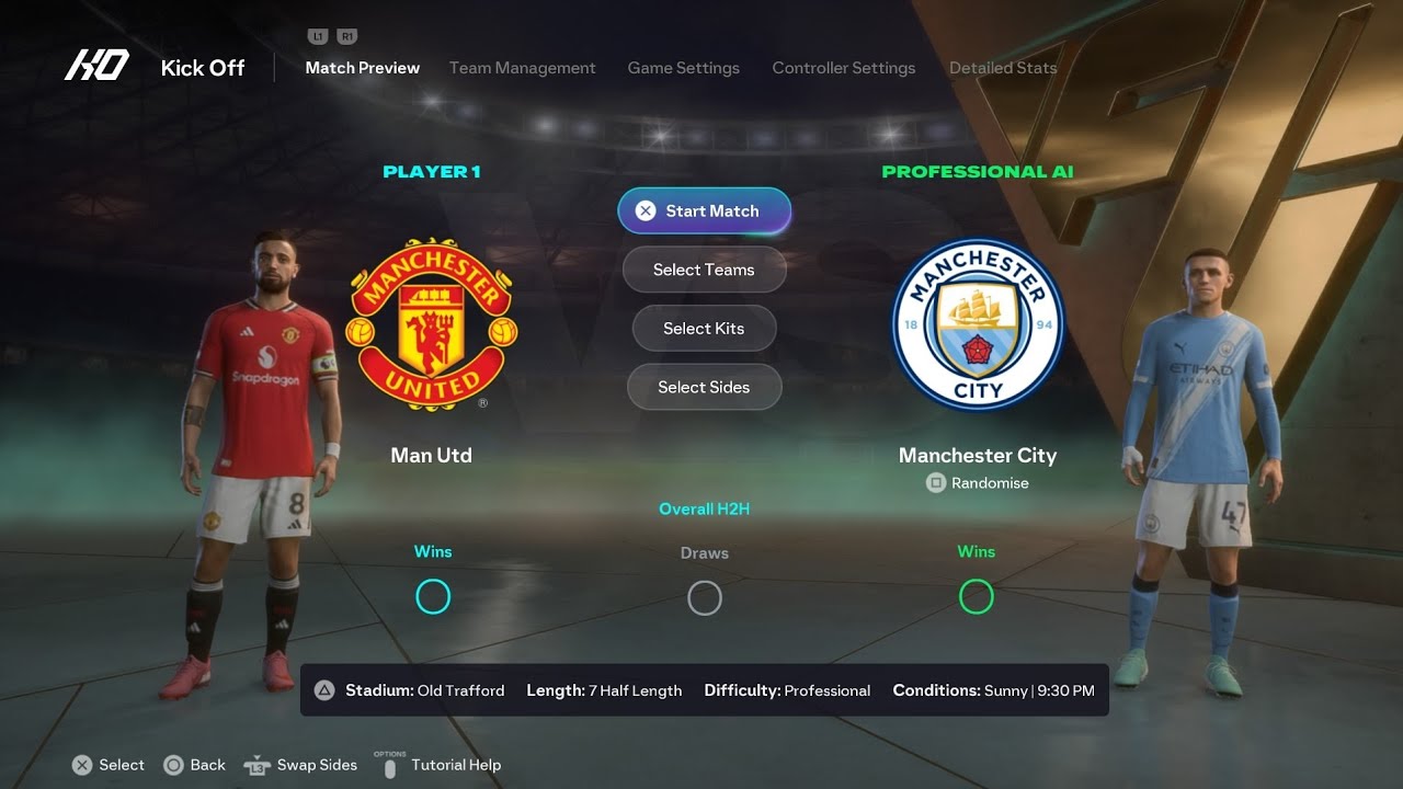Manchester United Vs Manchester City - Premier League 25/26 - FC 26 Game Play