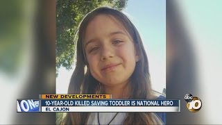 10-year-old killed saving toddler is national hero