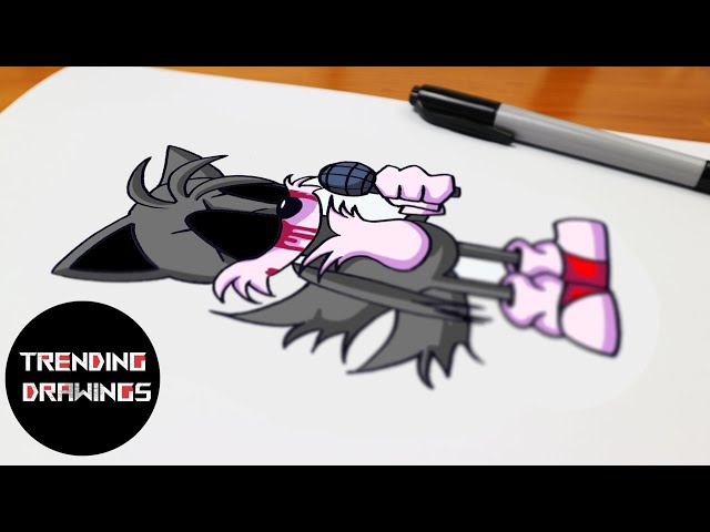 HOW TO DRAW TAILS EXE 2.0  Friday Night Funkin (FNF) - (Draw & Color) 