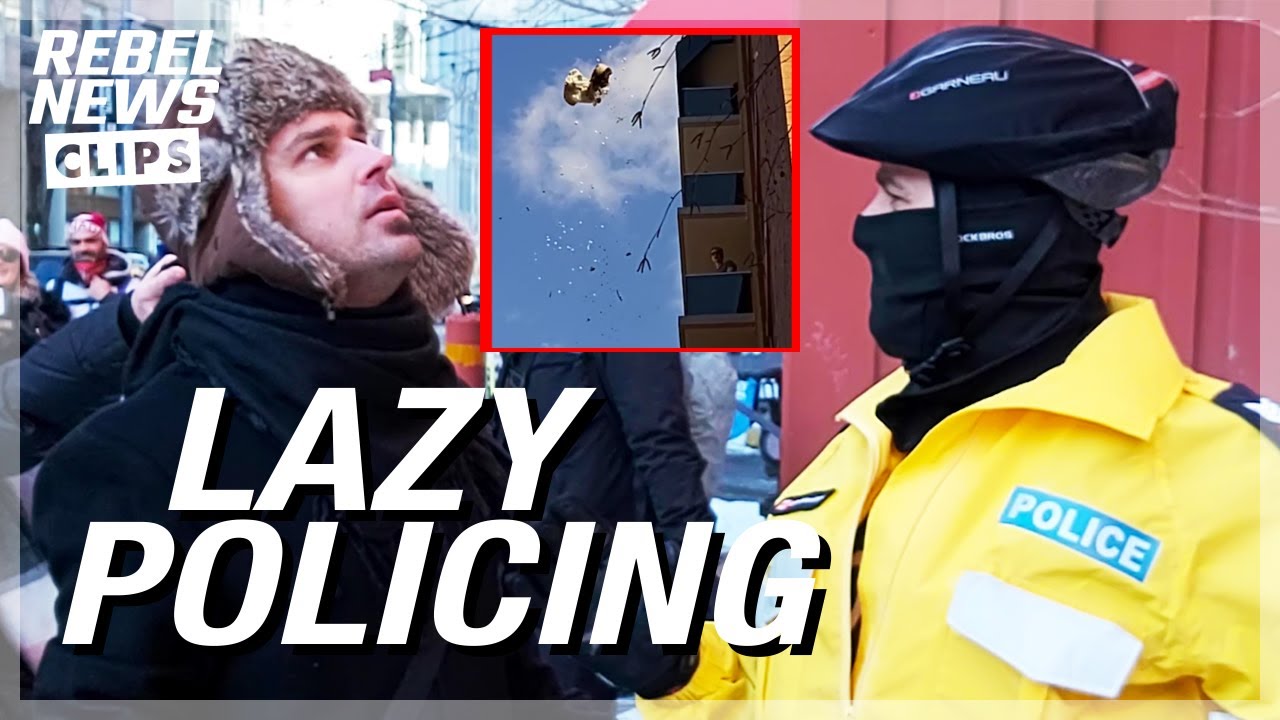 Trash, ice thrown from high rise at Toronto lockdown protesters — cops don't really care