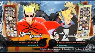 Naruto Ultimate Ninja Storm 5 - All Characters And Outfits (4K)