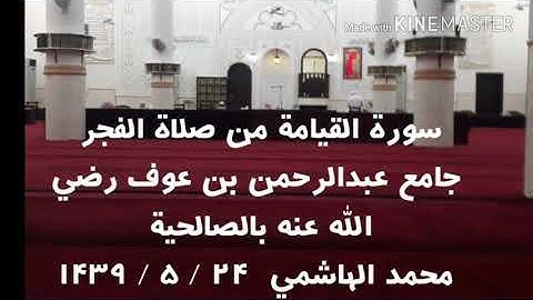 سورة القيامة من صلاة الفجر جامع عبدالرحمن بن عوف رضي الله عنه بالصالحية محمد الهاشمي
