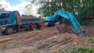 เสี่ยเบียร์จัดหนักรถดั้มจะรอดไหม Dump Truck Excavator