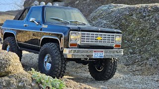 FMS 1:10 FCX10 Chevrolet K5 Blazer RS Black /Rockcrawler test drive/function test