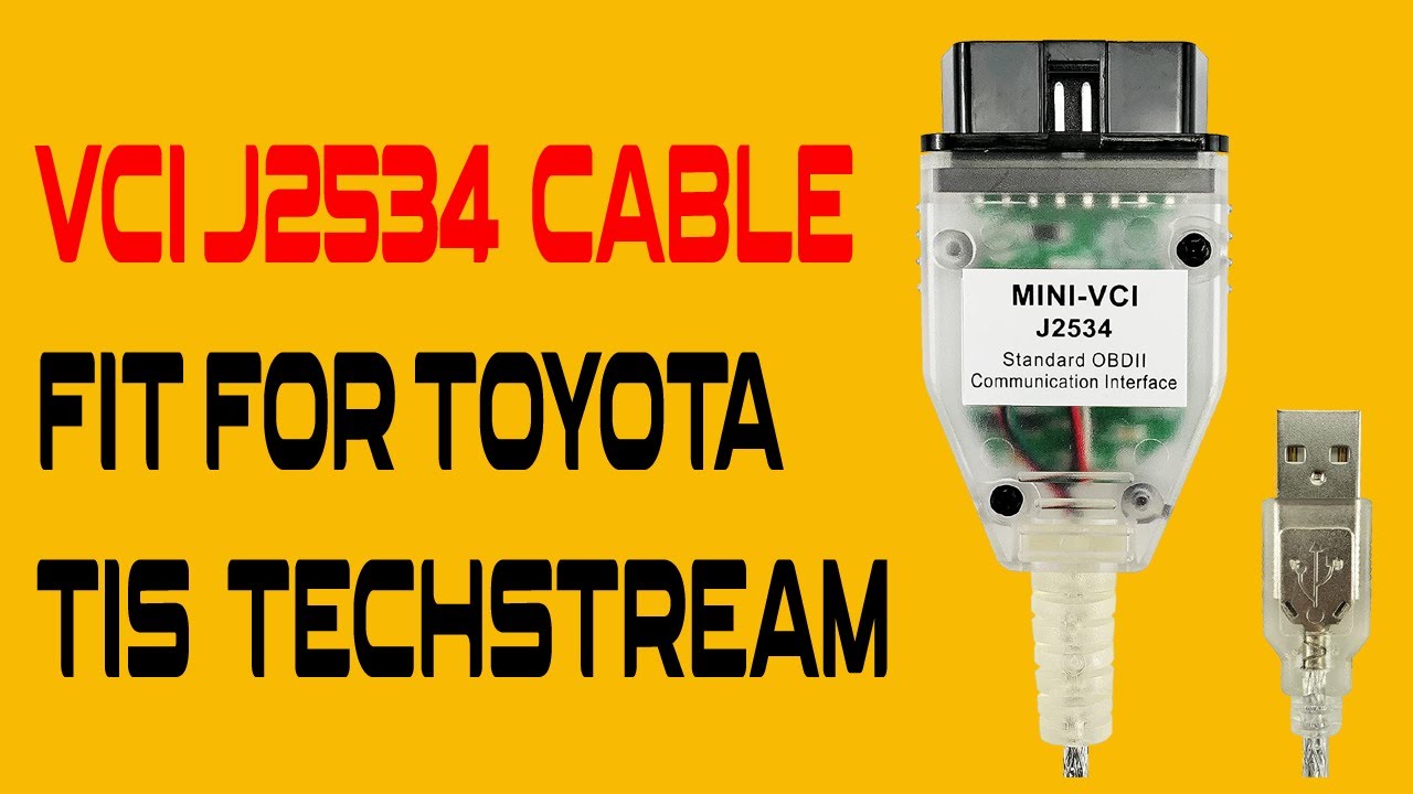 VCI J2534 Cable Fit for Toyota TIS Techstream