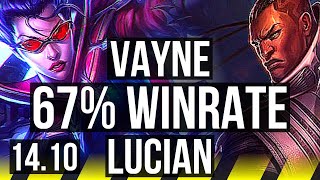 VAYNE & Yuumi vs LUCIAN & LeBlanc (ADC) | 67% winrate, 6/2/9 | KR Master | 14.10
