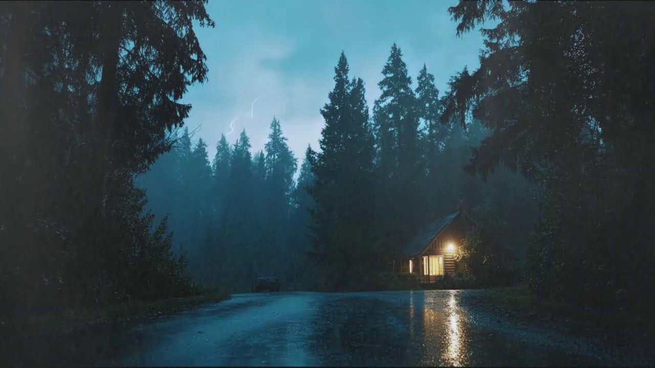Rain Sounds For Sleeping with Thunder - Sleep Faster Tonight | Study, Relax & Focus