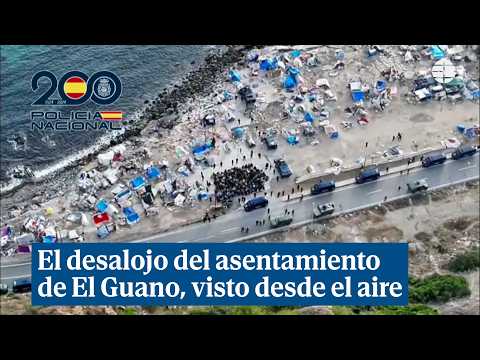 Así se ha visto desde el aire el desmantelamiento del último gran asentamiento en Ceuta