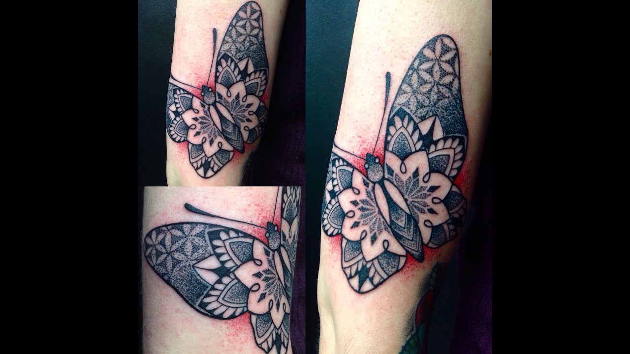 MotorInk Tattoo Vlog - Mandala Butterfly - YouTube