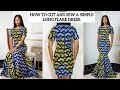 How to cut and sew a pencil long dress with  a 360 degrees flare