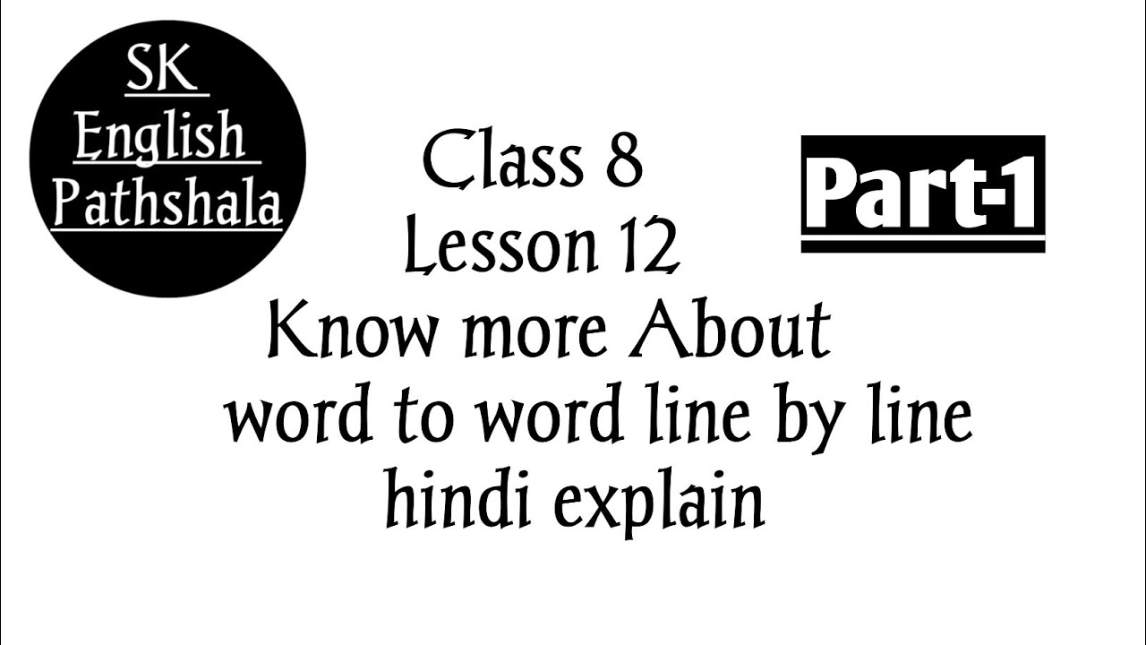 Know more about Class 8 english mp boardClass 8 Know more about Lesson