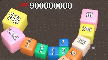 Satisfying Mobile Game/ 2048.io cube arena - cube arena 2048: merge numbers gameplay New Update