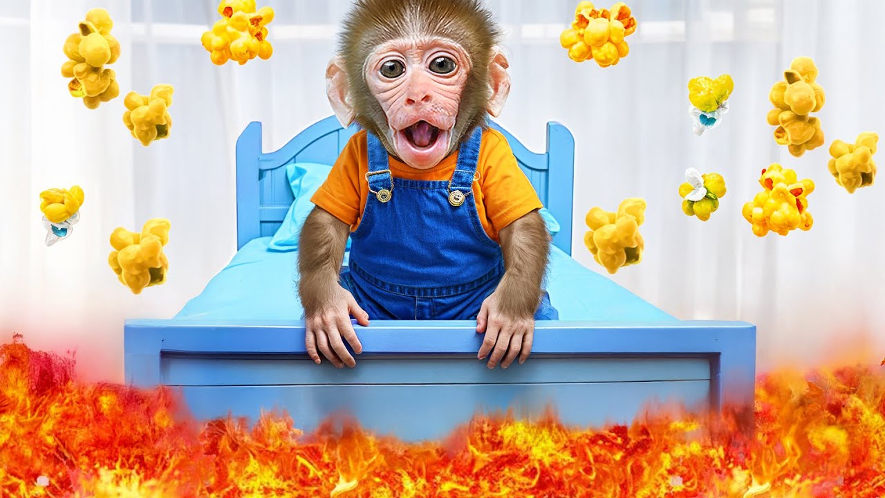 Choco Monkey Challenge with Floor is Lava when Escape Shark Adventure con un patito lindo