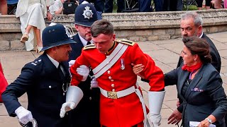 A Royal Soldier Faints During a Ceremonial Parade