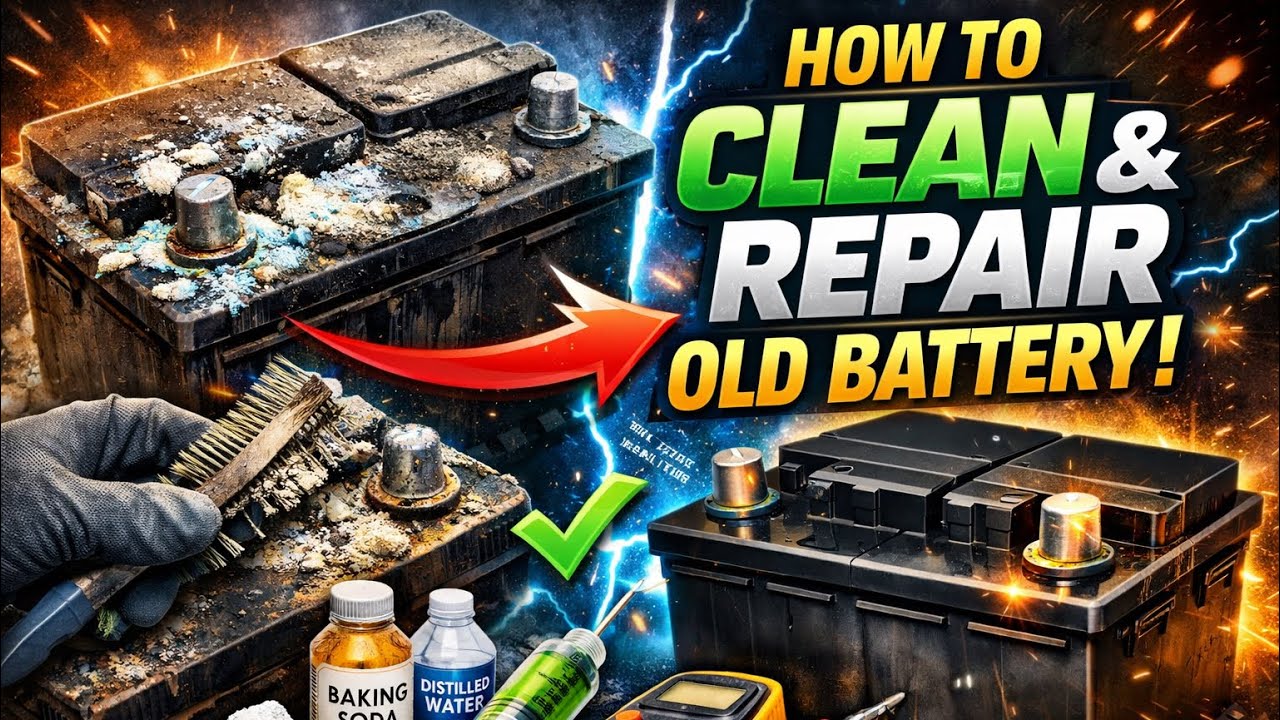 How to CLEAN & REPAIR old battery 