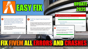 FiveM reageert niet meer (DirectX-query), DXGI-FOUT APPARAAT VERWIJDERD, FiveM-fouten 2025