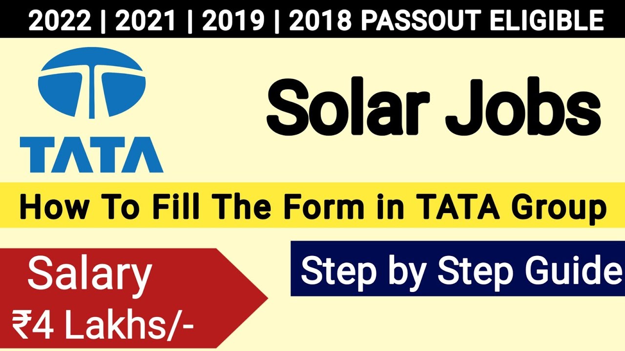 How To Fill Form TATA Power Step By Step | Tata Power Jobs 2021 | Diploma BE B.Tech | 2022 Eligible