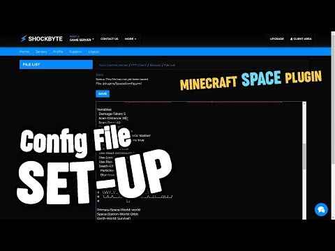 Minecraft Space Plugin: Config File Set-up
