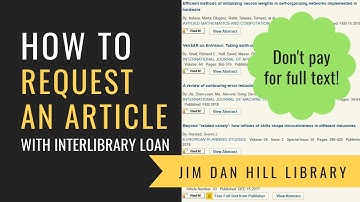Request an Article with Interlibrary Loan