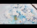 Watercolor Painting For Beginners/ Cherry Blossom (Sakura) With Blue Background